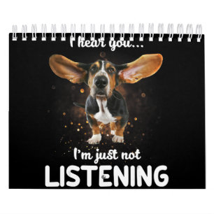 Calendrier basset hound je vous entends ne pas écouter