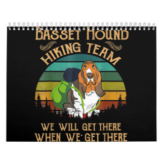 Calendrier basset hound randonnée équipe nous retrouverons