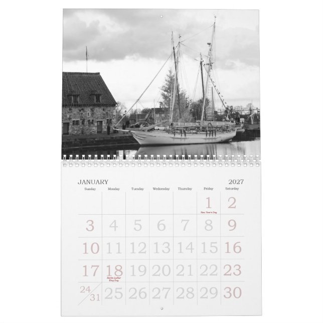 Calendrier Bateaux (Jan 2027)
