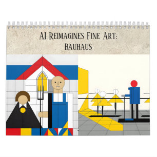 Calendrier Bauhaus AI Art Aesthetic - Beaux-Arts Remixés