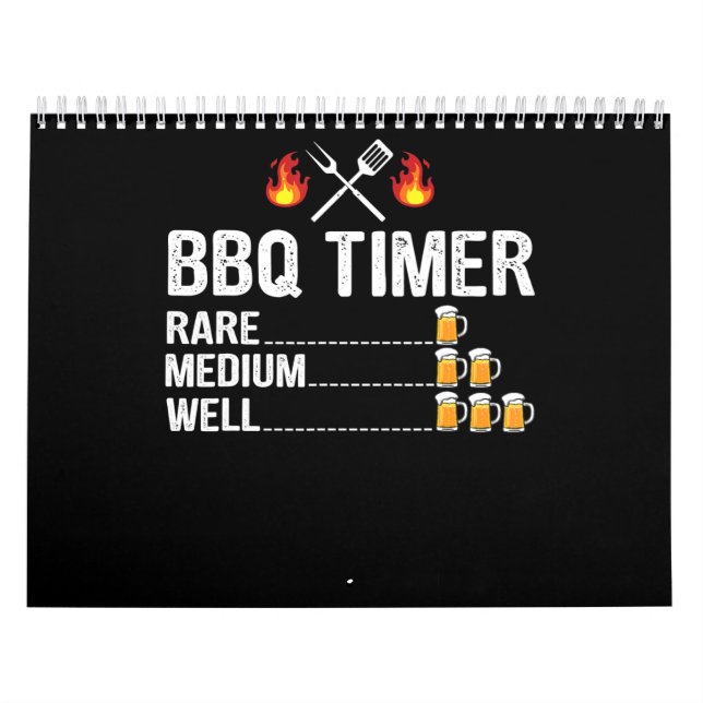 Calendrier BBQ | BBQ Timer Boire Grillades Bière Grill (Protection)