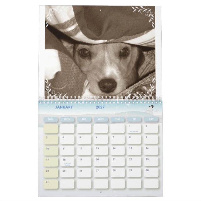 Calendrier Beagle Calander (Jan 2027)