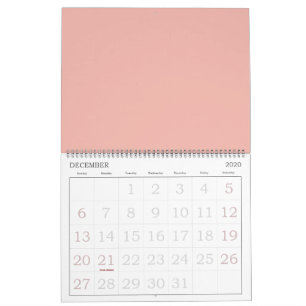 Calendrier Beau Rose