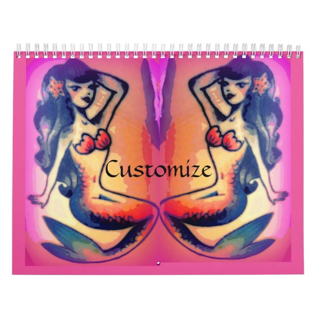 Calendrier Beauté de sirène aux cheveux foncés Thunder_Cove (Protection)