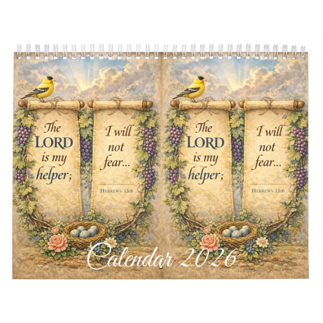 Calendrier Beautiful Wall Calendar with Scripture (Protection)