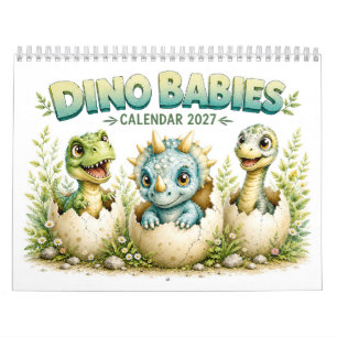 Calendrier Bébés dinosaures mignons qui éclosent – Dinosaures