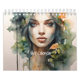 Calendrier Belle femme art double exposition