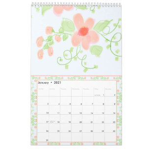 Calendrier Belle Fleurs Fille Designer