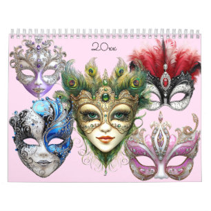 Calendrier Belle Mardi Gras Masquerade Masques Masques Masque