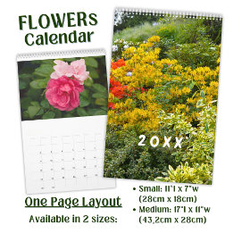 Calendrier Belle photo de Fleur long -