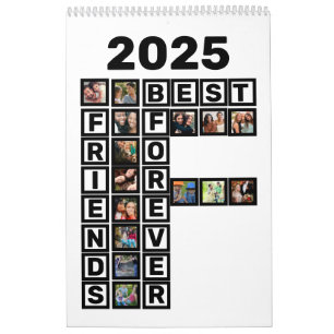 Calendrier BFF Best Friends Forever 27 Photo Collage Modèle