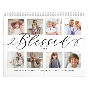 Calendrier Bienheureux Script moderne Histoires de famille