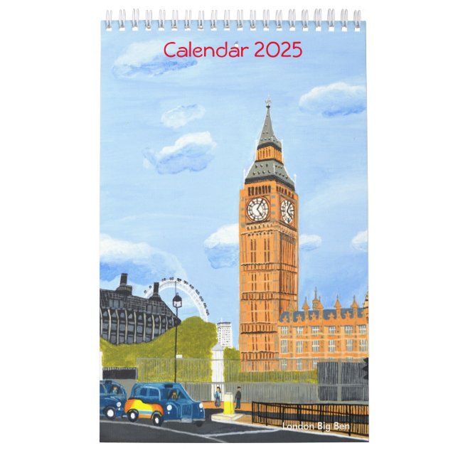 Calendrier Big Ben de Londres 2025 (Protection)