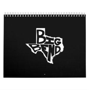 Calendrier Big Bend West Texas Randonnée Retro Vintage