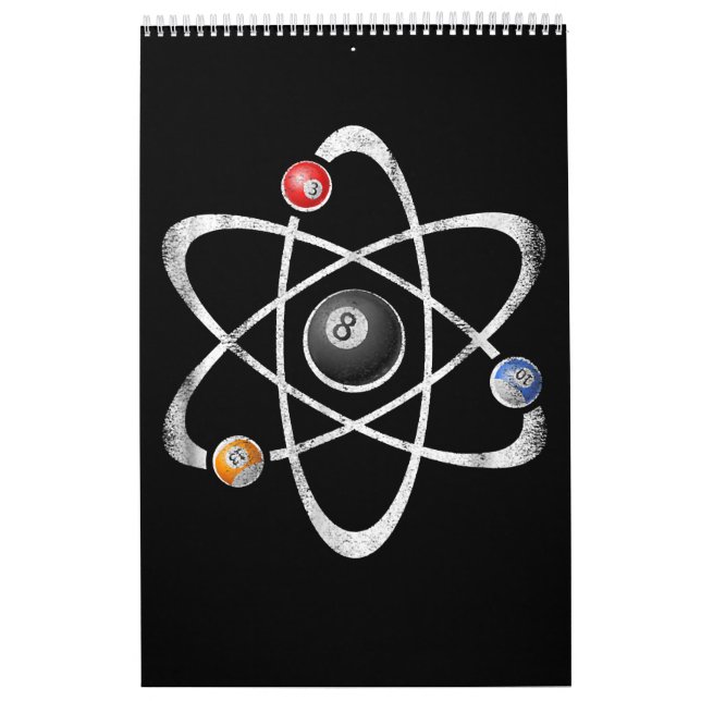 Calendrier Billiards Pool Hall Sport Atom Science (Protection)