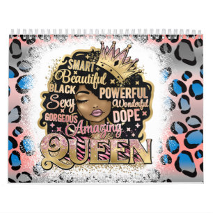 Calendrier Black Queen Melanin Femme Peau Brown Sista Magie