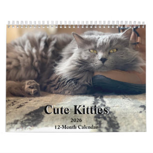 Calendrier Bleu russe et gingembre Orange Tabby Cats 2026