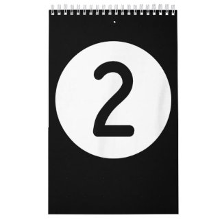 Calendrier Blue Pool Ball Numéro Deux Billard Snooker