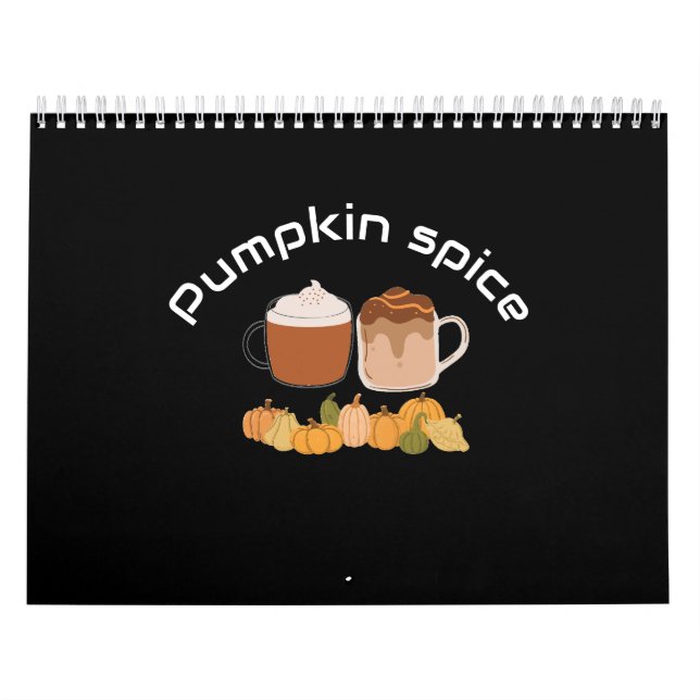 Calendrier Boisson de café Latte amusant épice citrouille mod (Protection)