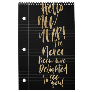 Calendrier Bonjour Nouvel An meilleure année jamais   Papier-