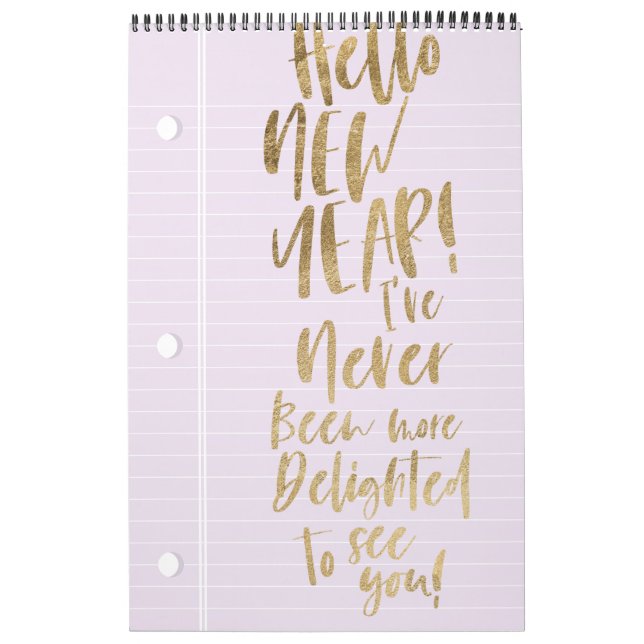 Calendrier Bonjour Nouvel An meilleure année jamais | Papier- (Protection)