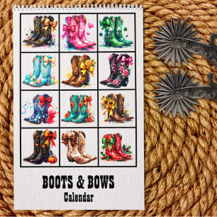 Calendrier Boots and Bows Coquette Cowgirl