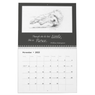 Calendrier Borgo's The Artful Westie 2023 Calendar