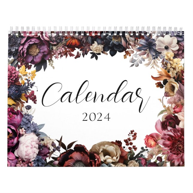 Calendrier botanique floral élégant (Protection)