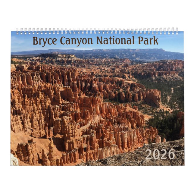 Calendrier Bryce Canyon 2026 Photographic 12-Month Calendar (Protection)