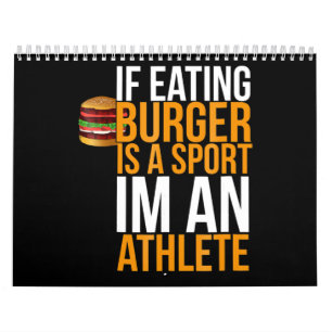 Calendrier Burger Hamburger BBQ Humour Funny Pun Cadeau