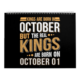 Calendrier Cadeau d'anniversaire | Les Rois Sont Nés En Octob