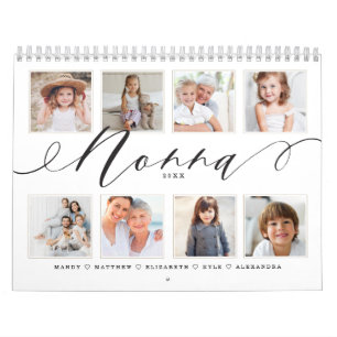 Calendrier Cadeau pour Nonna Petits-enfants Photos de famil