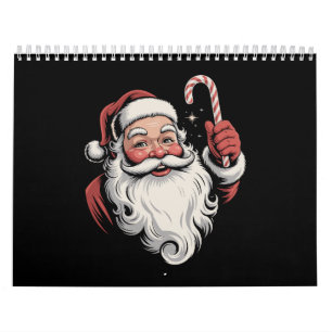 Calendrier Cadeau Rétro Noël Père Noël Vintage