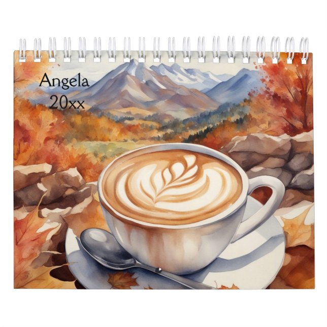 Calendrier Café, Capaccino, Montagnes (Protection)