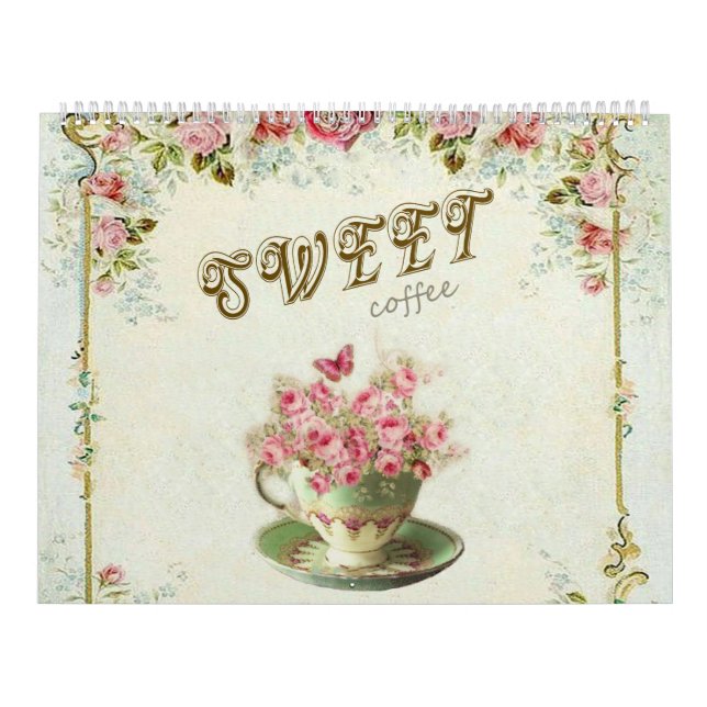Calendrier Café sucré floral (Protection)