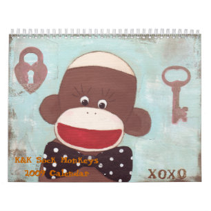 Calendrier Cale de singes de coq...