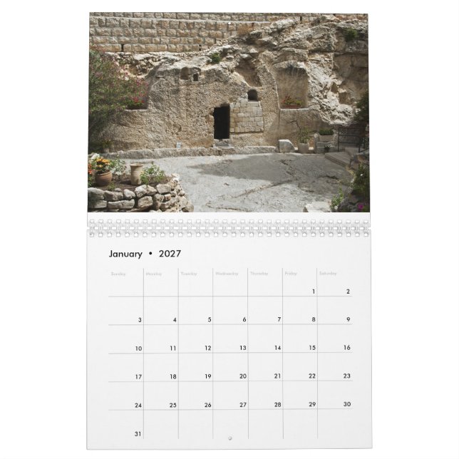 Calendrier calendar Israel (Jan 2027)
