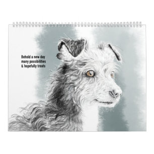 Calendrier Calendar of pet drawings with cute haikus for each