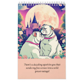 Calendrier Calendar romantic bulldog