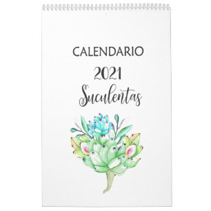 Calendrier Calendario espagnol succulent