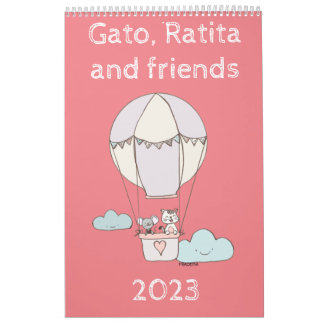 Calendrier Calendario Gato, Ratita and friends