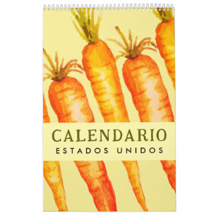 Calendrier Calendario Naturaleza Langue espagnole USA 2026