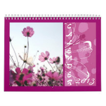 Calender 2013 belles fleurs roses