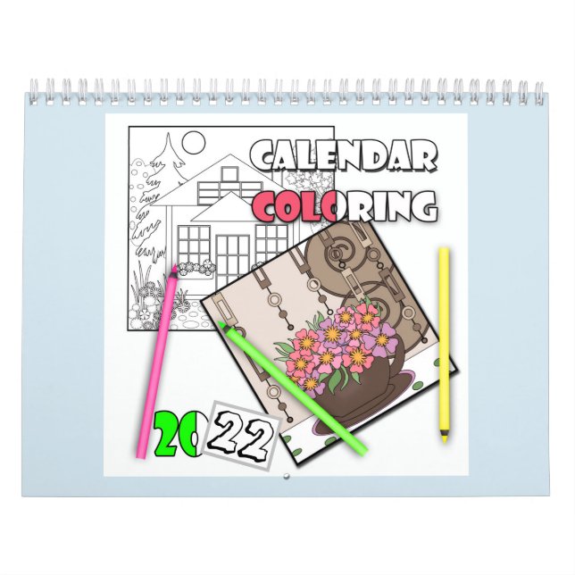 Calendrier Calendrier, coloriage, 2018 (Protection)