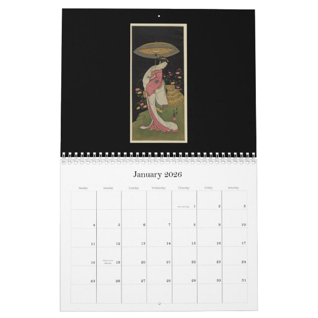 Calendrier Calendrier-Cru Art-1 japonais (Jan 2026)