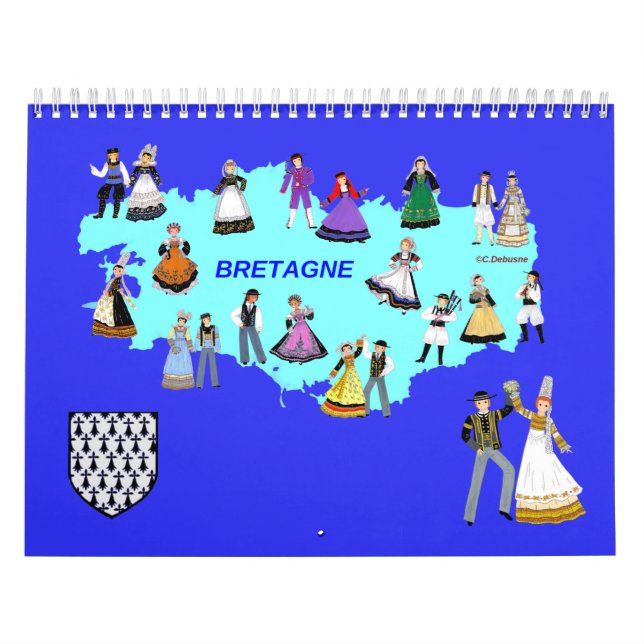 Calendrier Calendrier, folklore de Bretagne, France (Protection)
