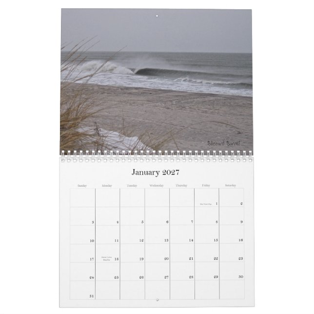 Calendrier Calendrier, île du feu de surf (Jan 2027)