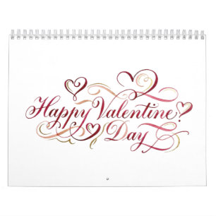 Calendrier Calligraphie aquarelle élégante Joyeuse Saint-Vale