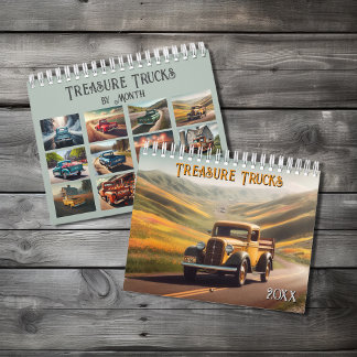 Calendrier Camions au trésor classique par mois
