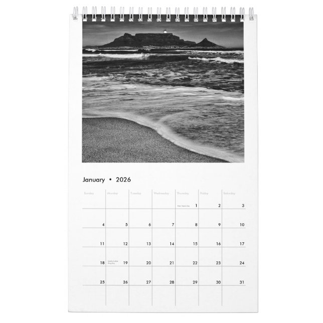 Calendrier Cap Afrique du Sud Architecture Ville (Jan 2026)